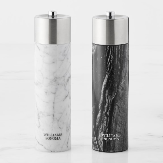 Williams Sonoma Signature Marble Salt Pepper Mills Set Williams Sonoma