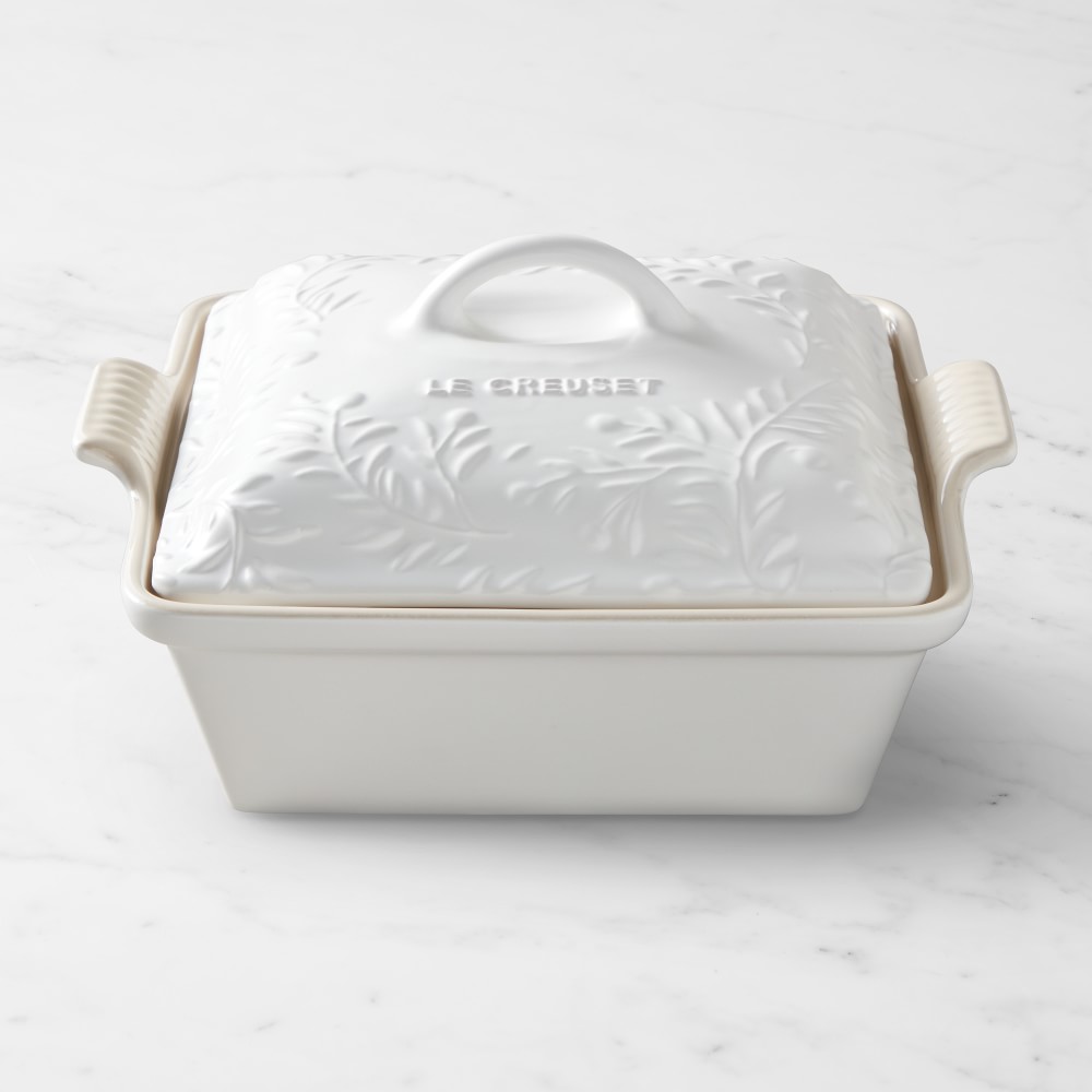 Le Creuset Olive Branch Heritage Stoneware Deep Square Covered Baker