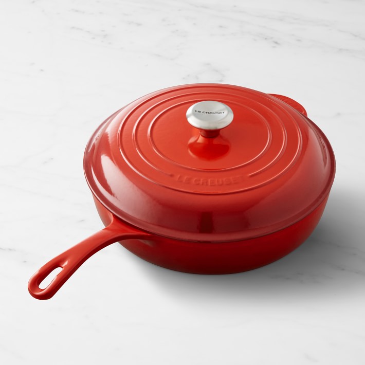 Le Creuset Signature Enameled Cast Iron Deep Sauté Pan, 4 1/4-Qt., Red