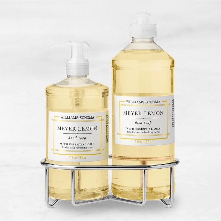 Williams Sonoma Meyer Lemon Hand Soap & Dish Soap 3-Piece Kitchen Set, Stainless-Steel