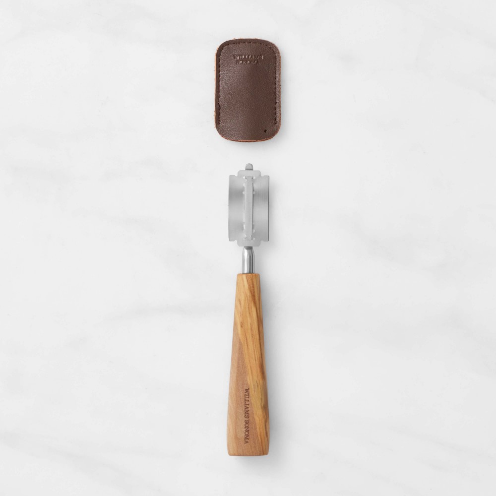 Williams Sonoma Olivewood Bread Lame with Leather Cover
