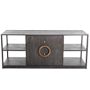 Charlotte 72" Media Console, Cerused Ash Wood, Stained Brass