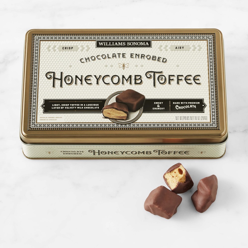 Williams Sonoma Chocolate Enrobed Honeycomb Toffee, Set of 2
