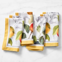 Autumn Harvest Jacquard Napkins, Set of 4, Apple & Pear