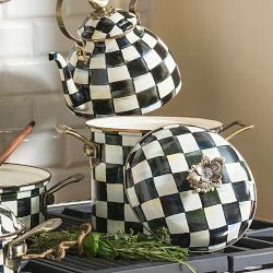 MacKenzie-Childs Stockpot, Courtly Check, 7-Qt.