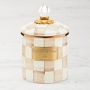 MacKenzie-Childs Mocha Check Enamel Small Canister