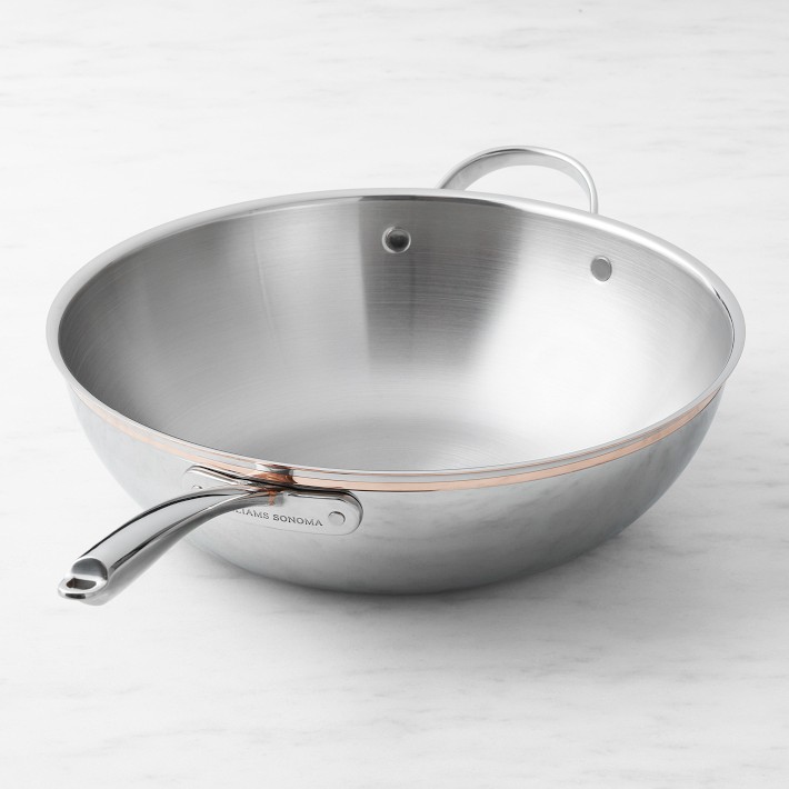 Williams Sonoma Thermo-Clad Copper Pro Wok, 13"