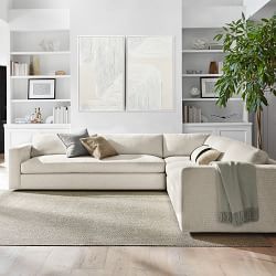 Carlton Square Arm 3-Piece L-Shape Sectional (131&quot;-135&quot;)