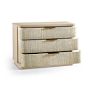 Seiche 3-Drawer Large Grass Cloth Nightstand (42&quot;)