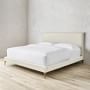 Brooklyn Nontufted Upholstered Bed &amp; Headboard with Nailheads