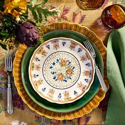Floral Autumnal Salad Plate