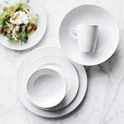 Pillivuyt Plisse Porcelain Pasta Bowls