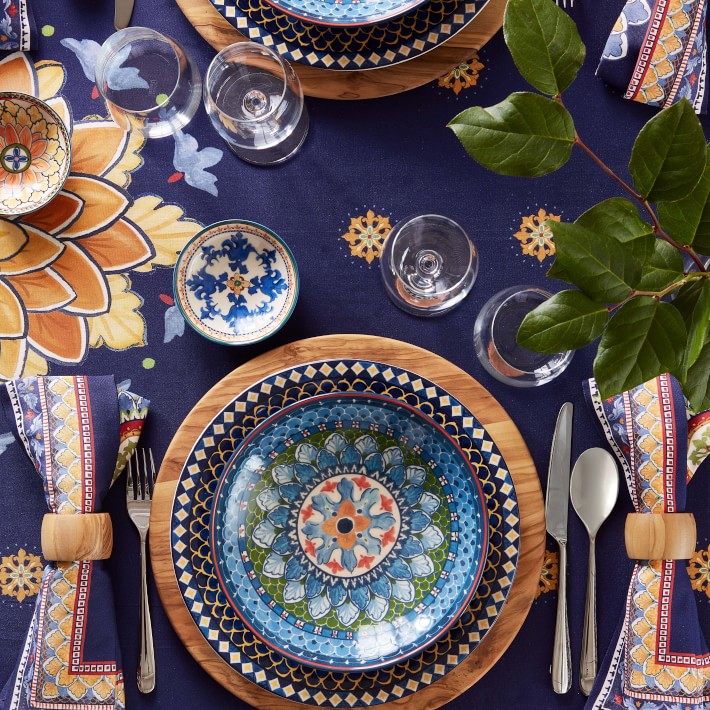 Sicily Ceramic Pasta Bowls (Set of 4)