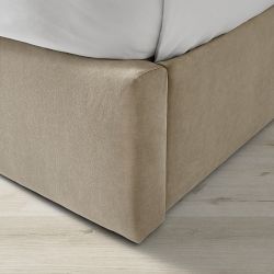 Kennedy Extra Wide Channel-Tufted Upholstered Bed &amp; Headboard
