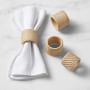 Light Woven Napkin Rings, Set of 4