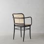 Ton 811 Caned Dining Armchair, Black