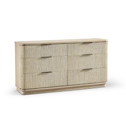 Jonathan Charles Seiche 6-Drawer Grass Cloth Dresser (68&quot;)