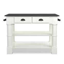 Barrelson Single Kitchen Island with Black Granite Top (49&quot;)