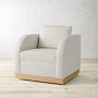Fluted Base Swivel Armchair