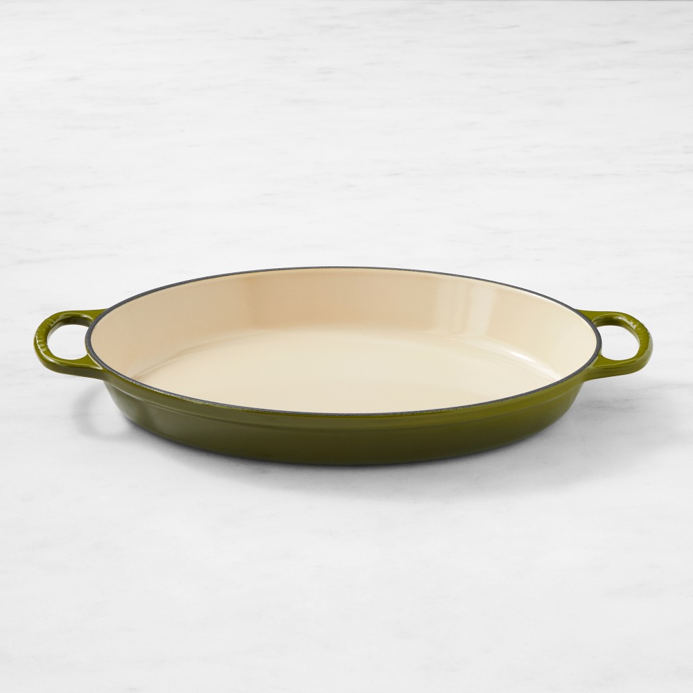 Le Creuset Signature Enameled Cast Iron Oval Baker, 3-Qt., Olive