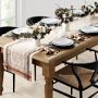 Jacquard Foliage Table Runner, Oak