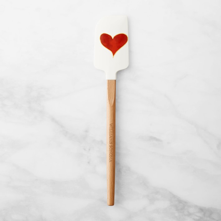 Williams Sonoma Sentiment Heart Wood Silicone Spatula, Medium