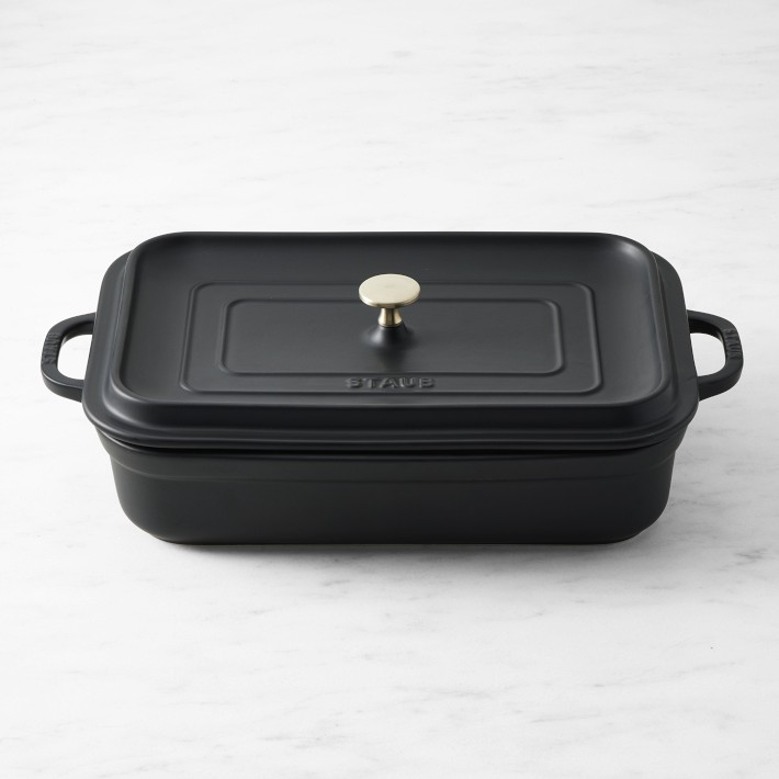 Staub Rectangular Covered Baker • Matte Black