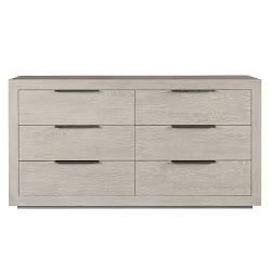 Eldorado 6 Drawer Dresser, Oak, Quartz, Bronze