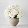 Jeff Leatham Round White Ceramic Vase, 12"