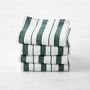 Williams Sonoma Classic Stripe Dishcloths, Set of 4, Dark Green