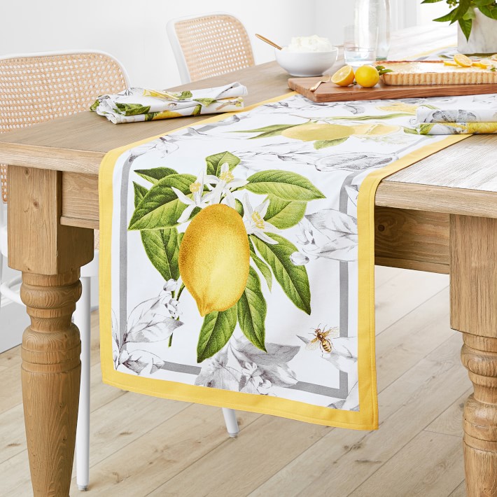 Meyer Lemon Table Runner, 18" X 108"