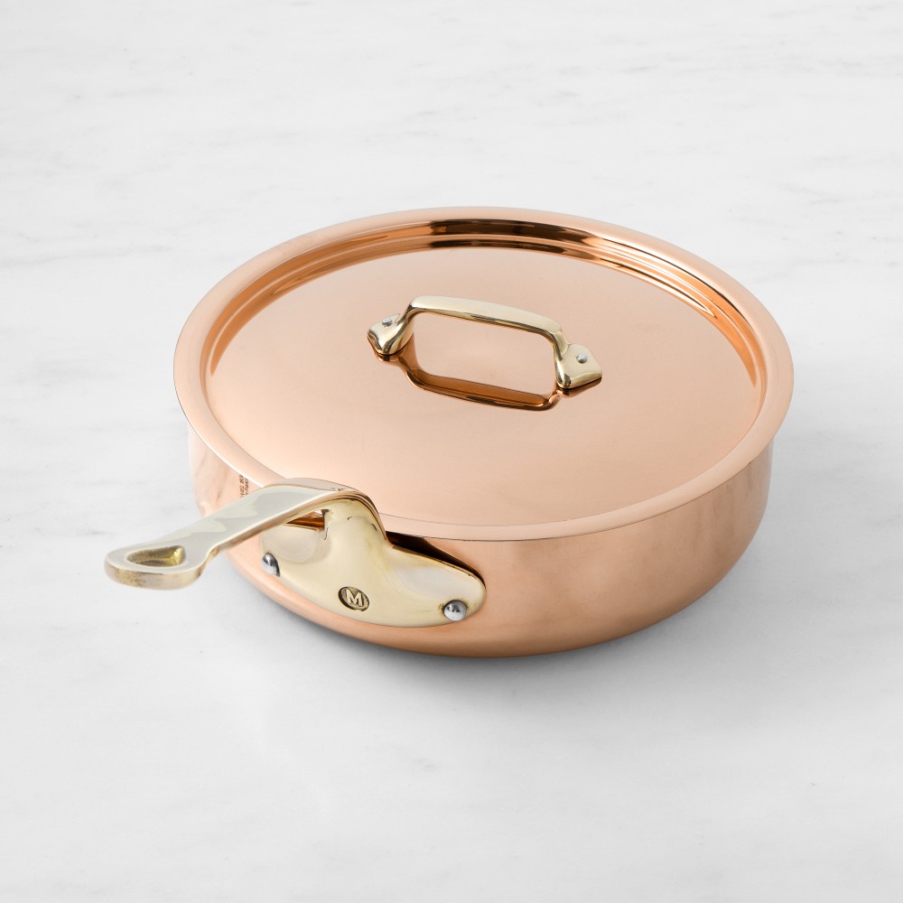 Mauviel M'250 Copper B Saute Pan, 3-Qt.