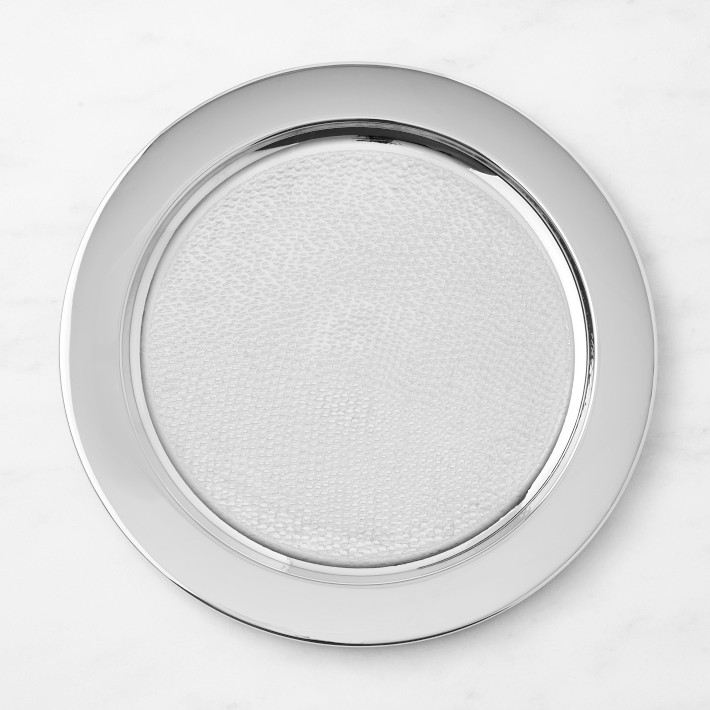 Metal Hammered ChargerNickel