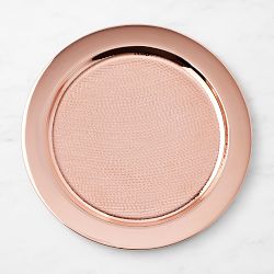 Metal Hammered ChargerCopper
