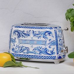 SMEG Dolce &amp; Gabbana 2-Slice Toaster, Blu Mediterraneo