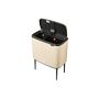 Brabantia Bo Touch Top Dual Compartment Recycling Trash Can, 3 + 6 Gallon 
