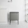 Brabantia Bo Touch Top Multi Compartment Recycling Trash Can, 3 x 3 Gallon 