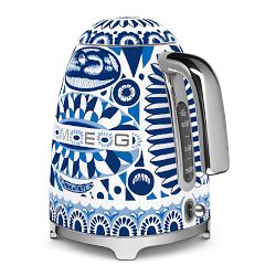 SMEG Dolce &amp; Gabbana Electric Kettle, Blu Mediterraneo