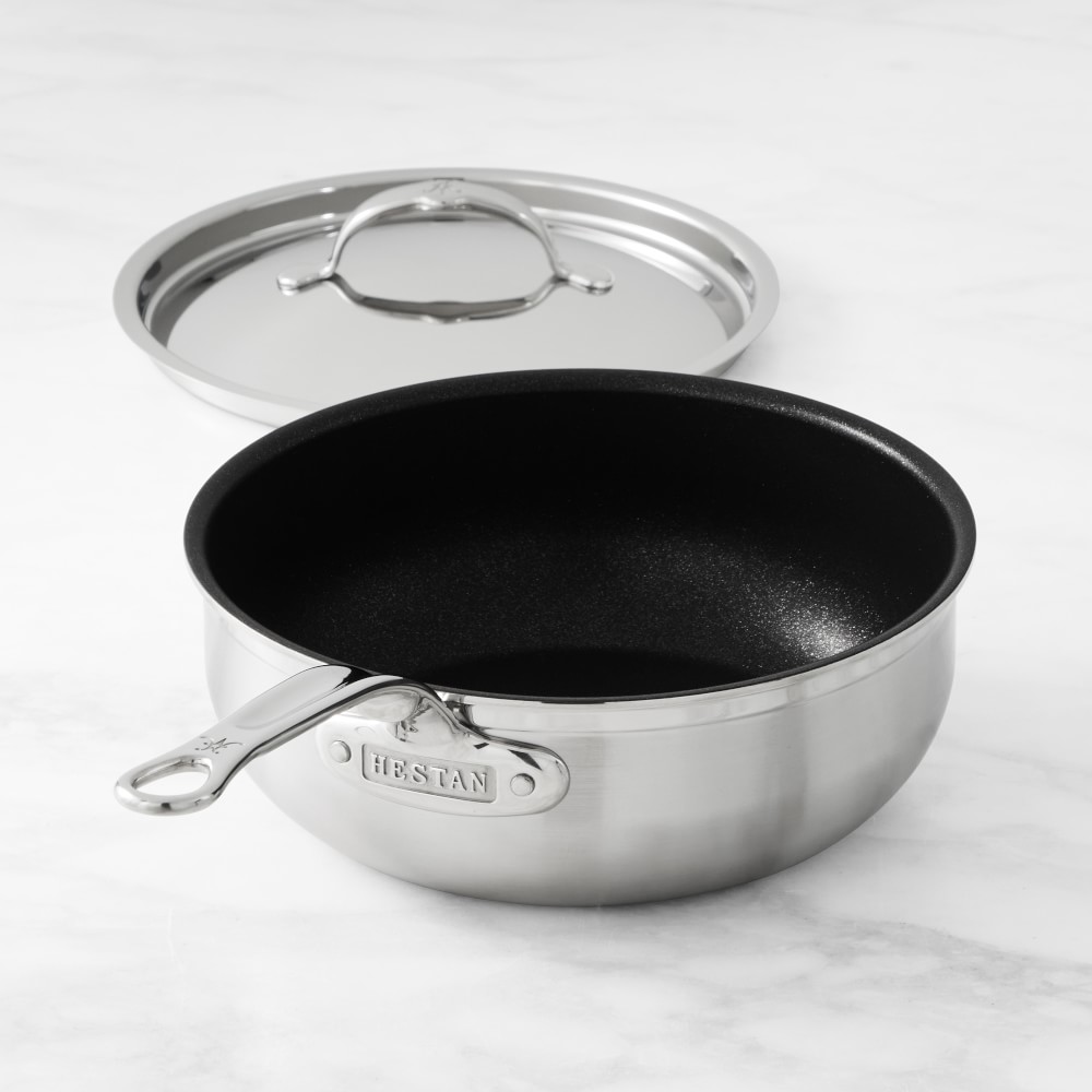Hestan ProBond Professional Clad Stainless-Steel TITUM Nonstick Essential Pan, 3 1/2-Qt.