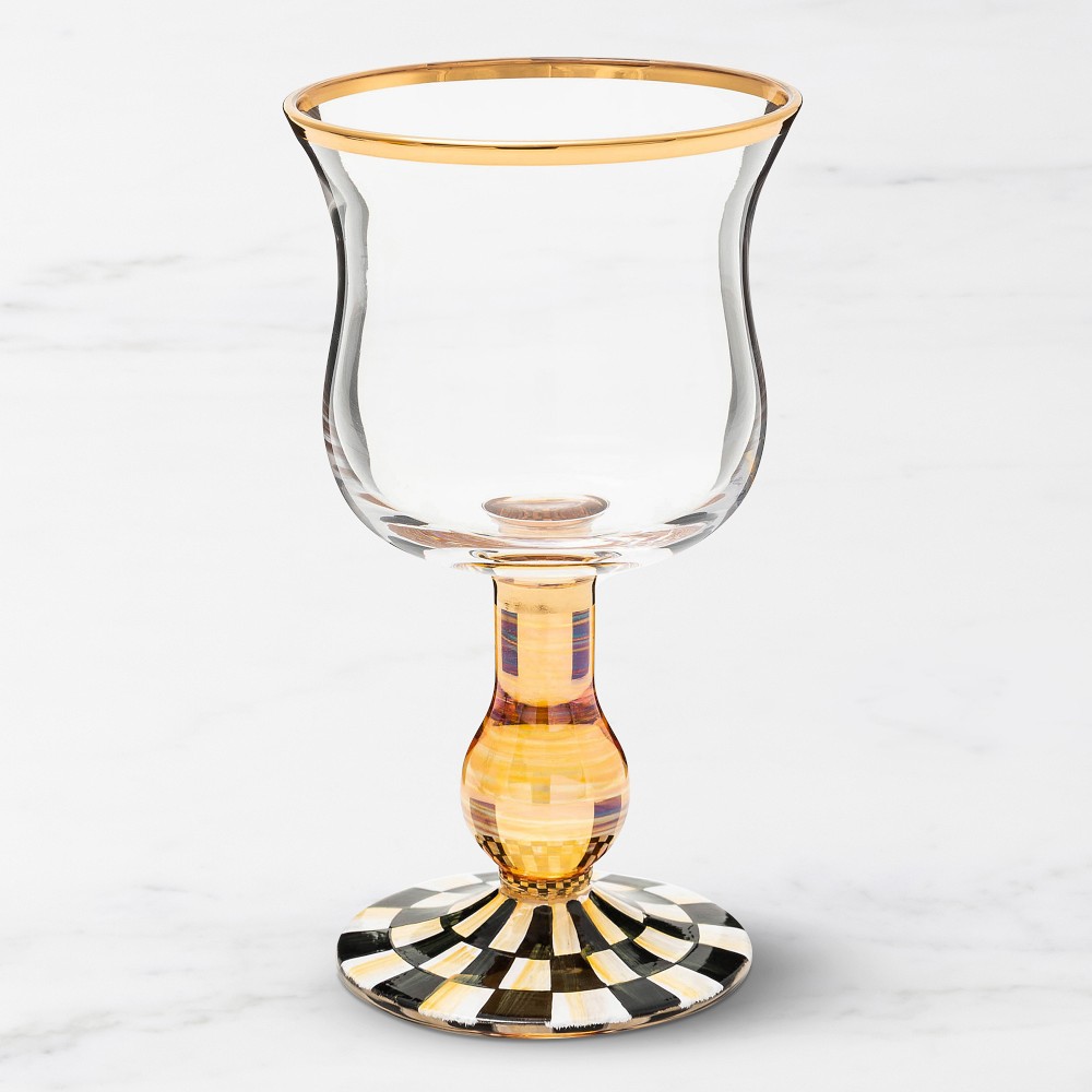 MacKenzie-Childs Courtly Check Wine Glass