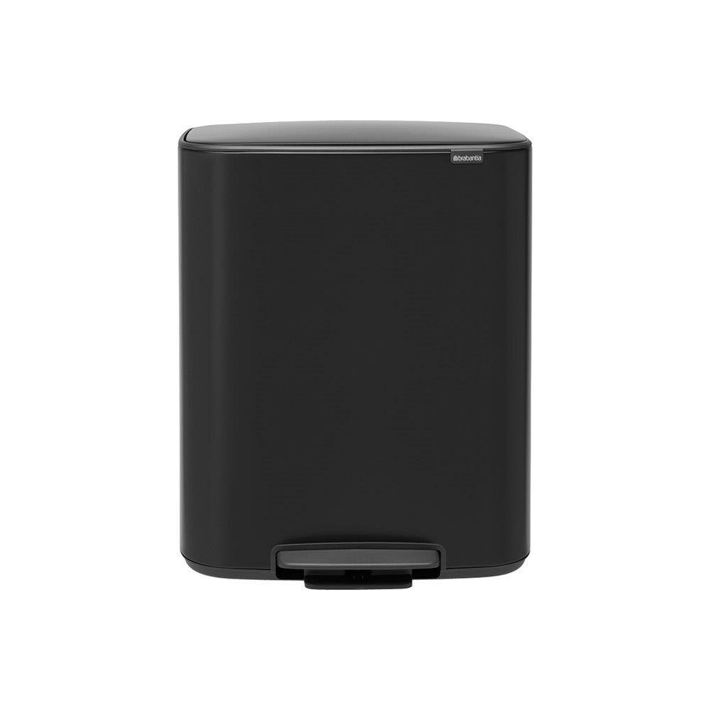 Brabantia Bo Step On Trash Can, 16 Gallon, Matte Black
