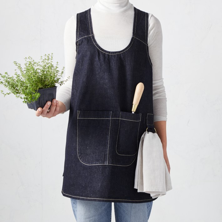 Flora Animalia Worker's Gardening Apronette, Indigo