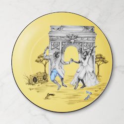 Fiskars x Sheila Bridges Dancing Accent Plate Yellow