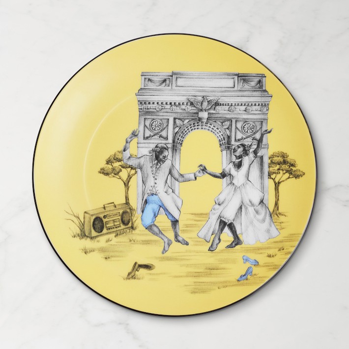 Fiskars x Sheila Bridges Dancing Accent Plate Yellow