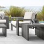 Larnaca Slate Grey Metal Outdoor Side Table (24&quot;)