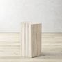 Marina Travertine Fluted Side Table (16&quot;)