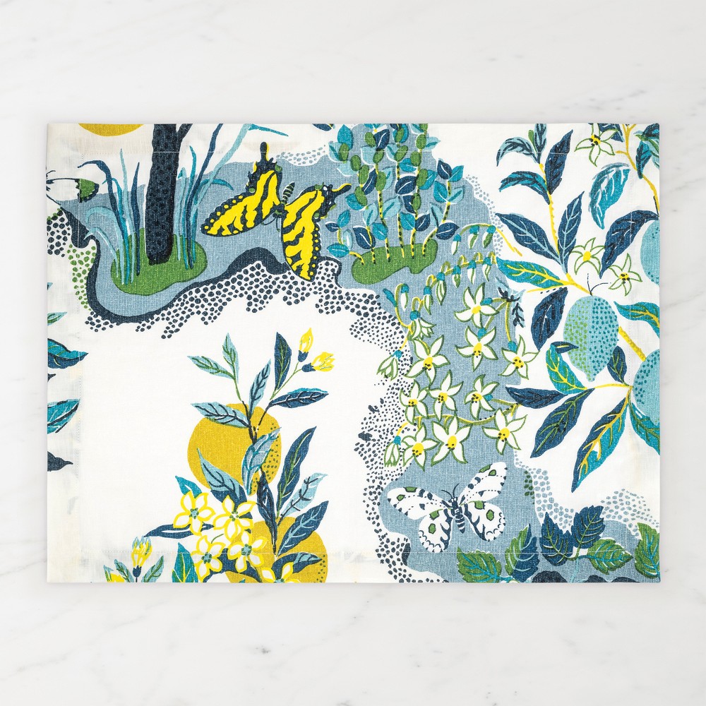 Matouk Schumacher Citrus Garden Placemats, Set of 4, Grass