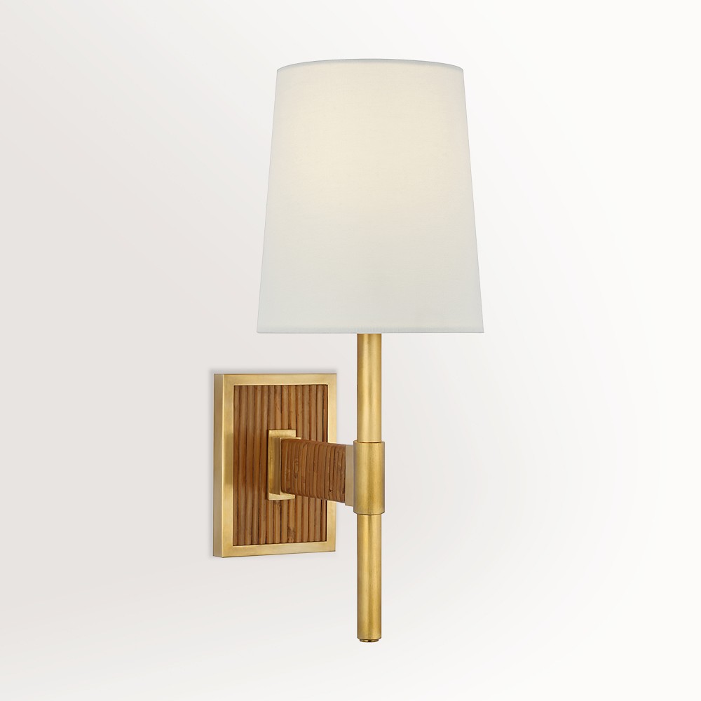 Camden Sconce, Antique Brass/Natural