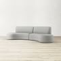Capri 2-Piece Bumper Armless Sectional (132&quot;)