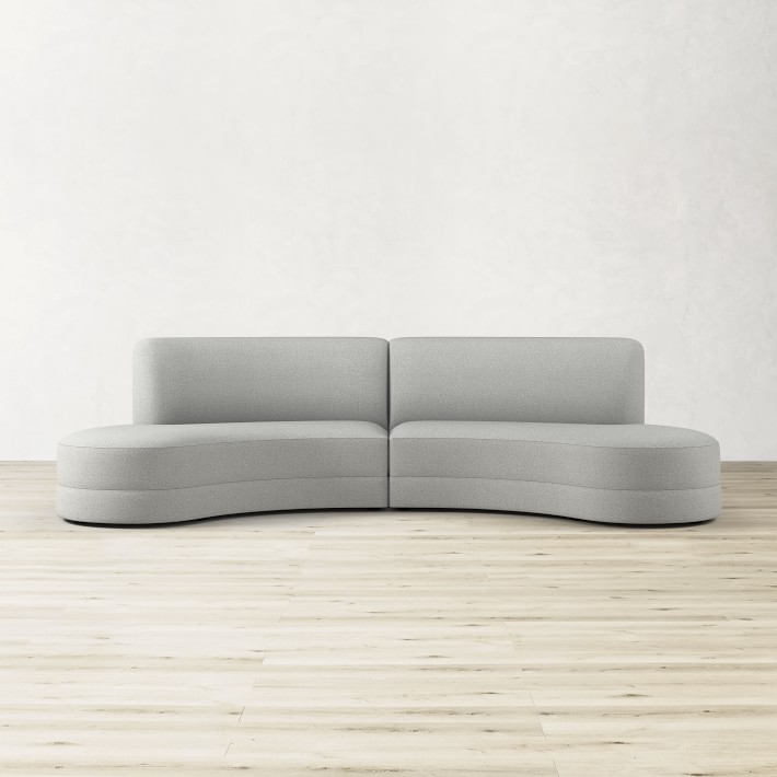 Capri 2-Piece Bumper Armless Sectional (132&quot;)